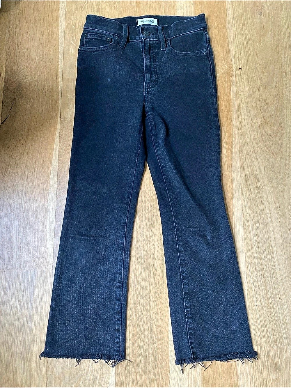 Madewell Petite Cali Demi-Boot Jeans in Bayland Wash: Raw-Hem Edition